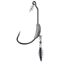 Джиг головки с лепестком и штопором (цв. серебро, 7,2г)