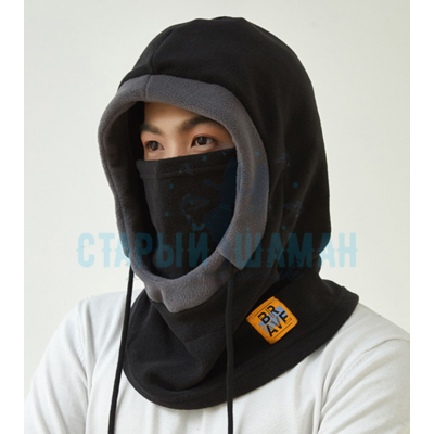 Флисовая балаклава "Holygolem mod14/1" (черная с серым) Флисовая балаклава "Holygolem mod14/1" (черная с серым)