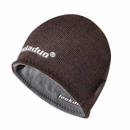 Вязаная шапка "Linginden Leekaduo mod2/3" (коричневая с серым)
