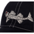 Рыболовная джинсовая бейсболка "Crazy fish" (черная)