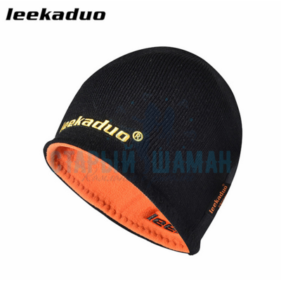 Рыболовная вязаная шапка "Leekaduo GX" (черный с оранжевым)