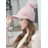 Женская вязаная шапка "Beautiful pink"