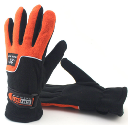 Флисовые перчатки "Muxincamp" (оранжевые с черным) размер M