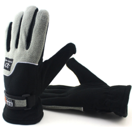 Флисовые перчатки "Muxincamp" (серые с черным) размер L
