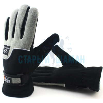 Флисовые перчатки "Holygolem mod11/2" (серые с черным) размер L
