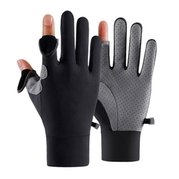 Рыболовные перчатки Golovejoy Effective Ice (размер L, цвет черный с серым) 