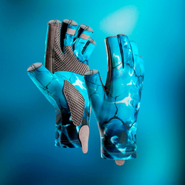 Рыболовные перчатки "Holygolem mod21/1" (размер XL, синие) 