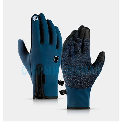 Теплые неопреновые рыболовные перчатки Golovejoy Traveler (размер L, цвет синяя сталь) 