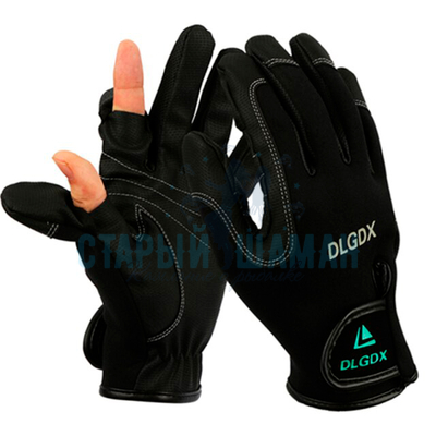 Неопреновые рыболовные перчатки DLGDX (размер XL, цвет черный)