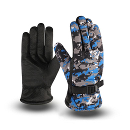 Теплые зимние перчатки PIX (синий камуфляж)