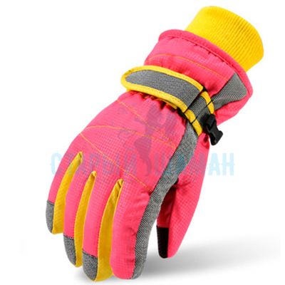 Теплые зимние перчатки Lambushka розовый (размер M)