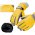 Теплые зимние перчатки Lambushka желтые (размер M)