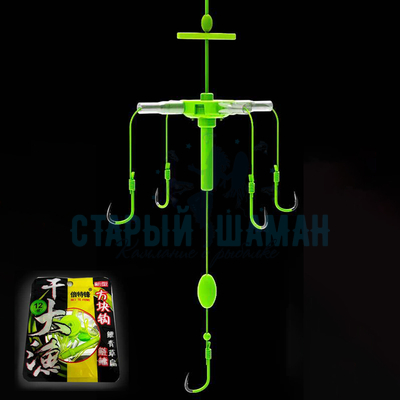 Оснастка для ловли толстолобика и амура, без поплавка (для брикетов) (1 шт)