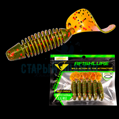 Твистер "AFL-SWr" - хаки - 60мм - 3г - (6шт)