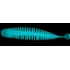 Слаг "Fishclone Ribbed slug" 68мм ЧЕСНОК (бело-голубой) СВЕТЯЩИЙСЯ (6шт в упак.)